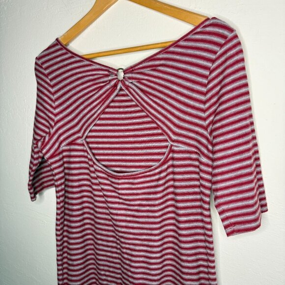 We The Free Striped Frenchie Dress Soft Knit T-Shirt 100% Cotton Size Medium - Picture 9 of 9